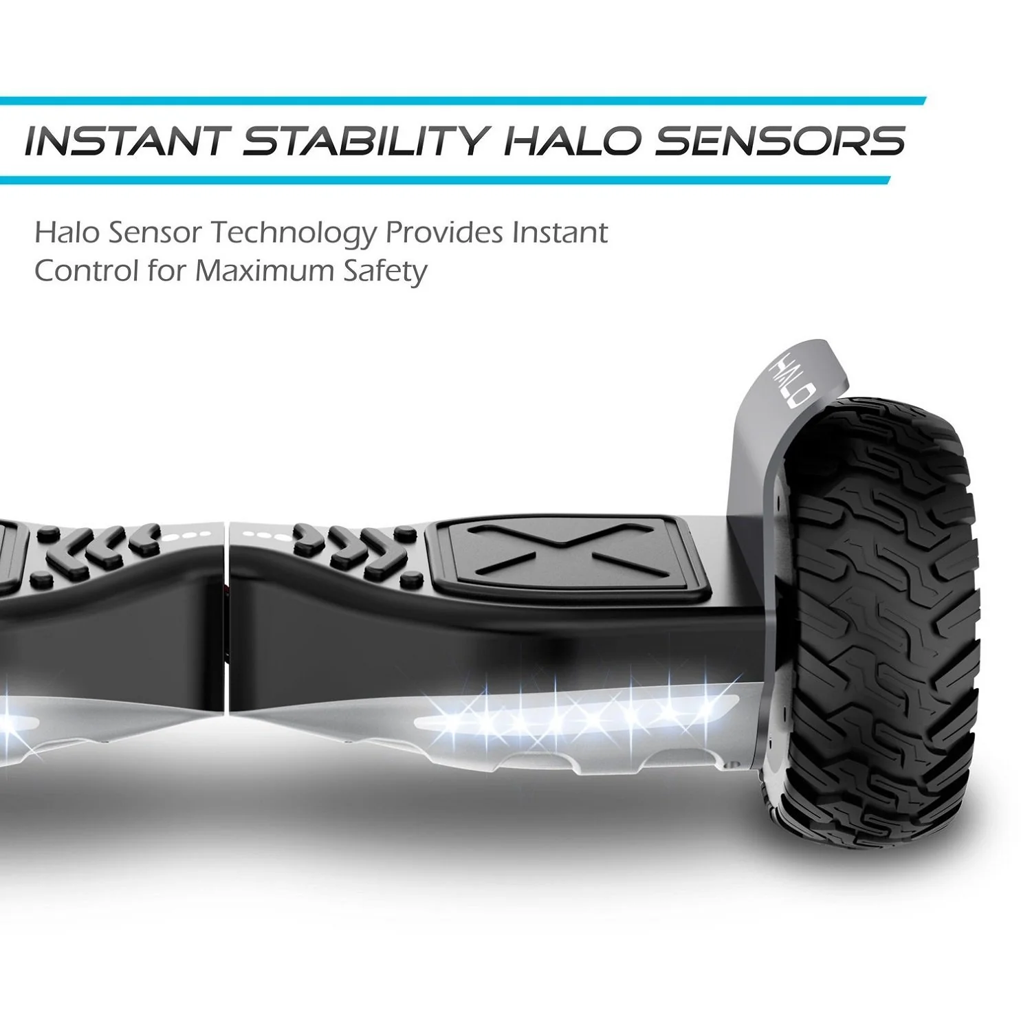 Official Halo Rover Hoverboard - Safety Certified UL 2272 - Halo Bluetooth Speakers - Halo Rover Mobile APP - Free Carry Case - LG FireSafe Battery - Halo 8.5 Inch Non Flat Tires - Image 4