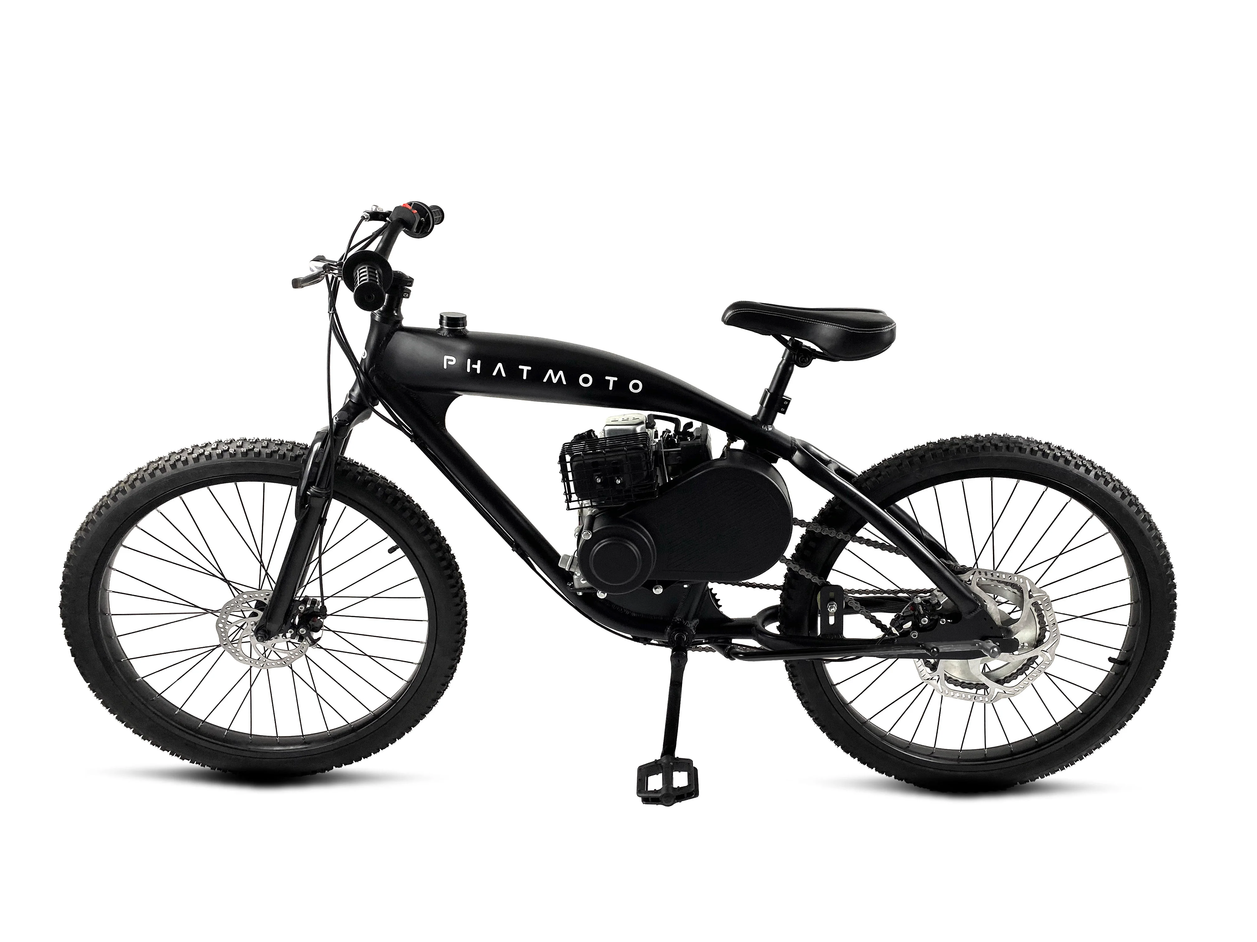 PHATMOTO™ Rover 2023 - 79cc Motorized Bicycle 7-Speed (Matte Black) - Image 7