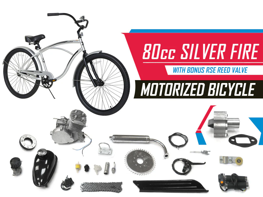 Silver Fire 66cc/80cc Motorized Bicycle