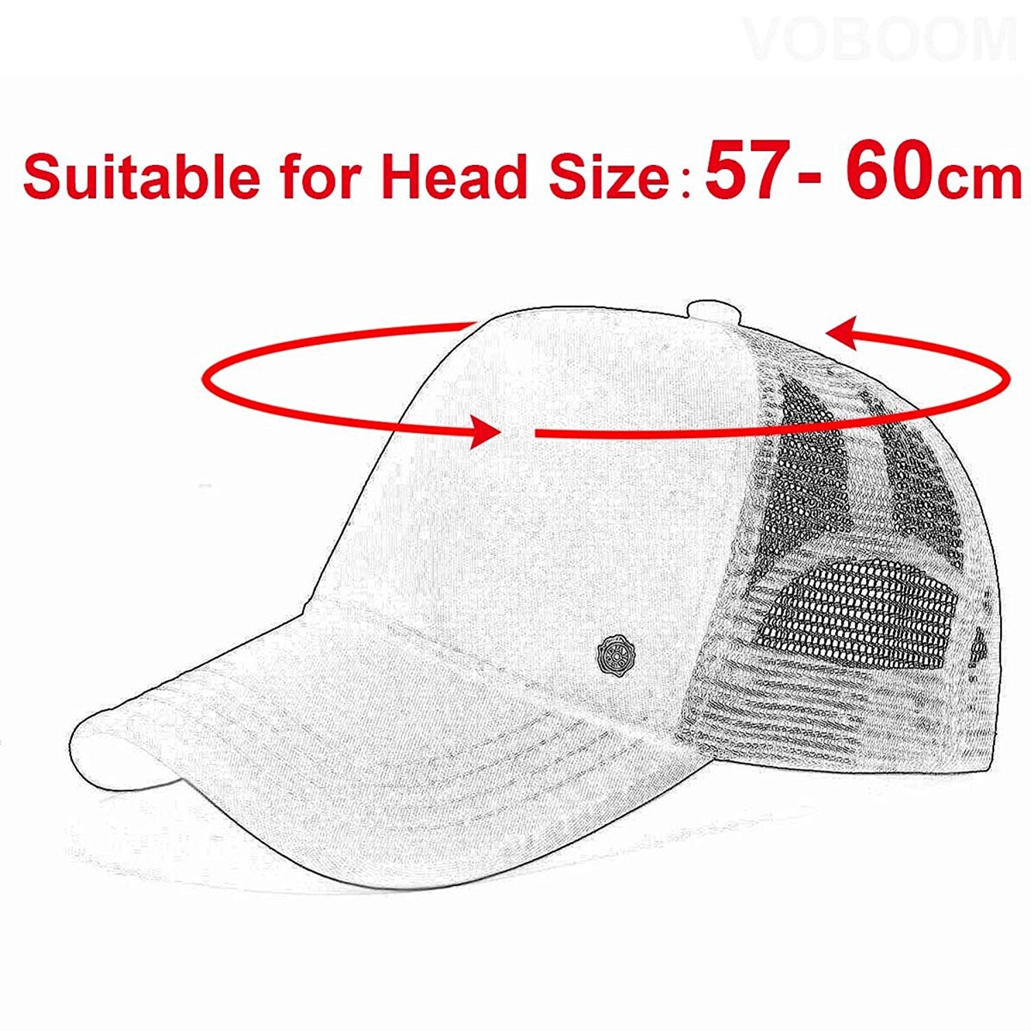 VOBOOM Mesh hat trucker cap 5 pannel Vintage Men & Women baseball cap - Image 7