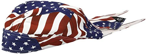 ZANheadgear 100% Cotton Road Hog Flydanna Bandanna, Wavy American Flag - Image 17